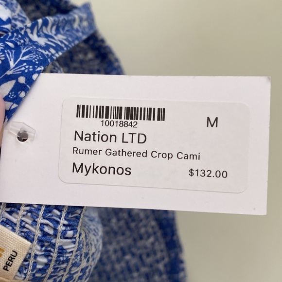 NWT Nation LTD Rumer Gathered Crop Cami - Picture 5 of 7